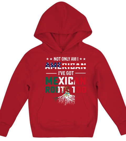 Mexican American roots flag T-shirt Kids Hoodie