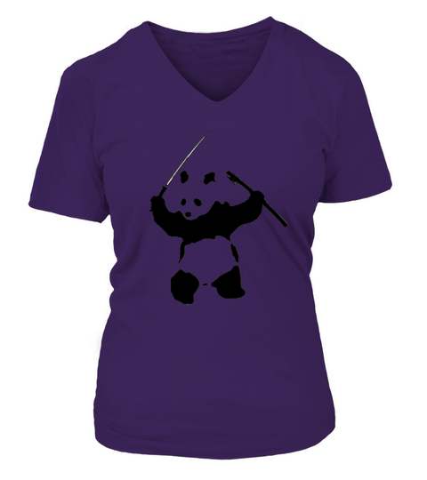 Katana Wielding Panda Women's V-Neck T-shirt