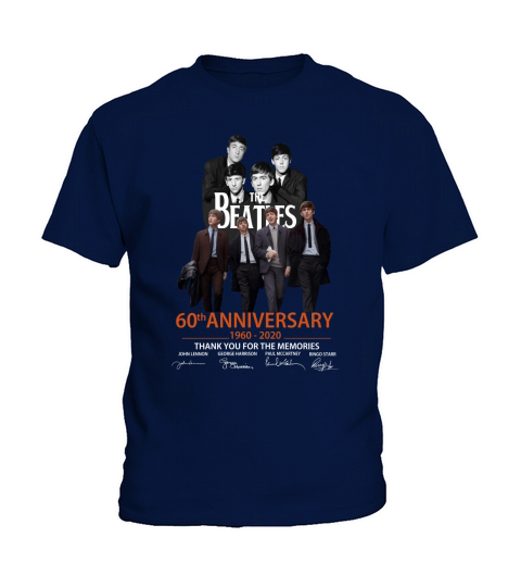 The Beatles 60th Anniversary Thank You For The Memories Kids T-Shirt