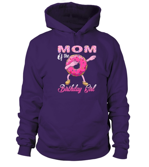 Mom of the Birthday girl Donut Dab Matching Party Men's Hoodie