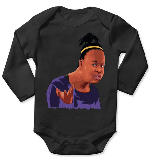 Confused Black Girl Meme Long Sleeve Baby One-Piece