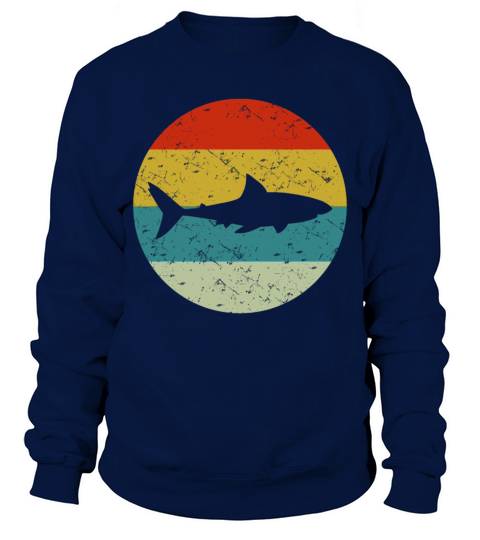 retro vintage shark Men's Sweatshirt