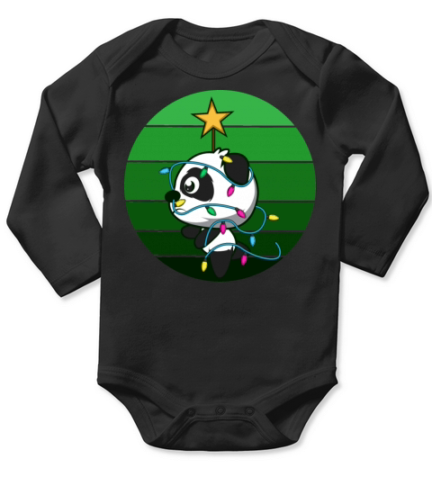 Panda Tree Designer or House Decorator Gift Long Sleeve Baby One-Piece