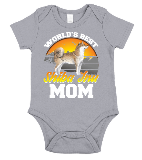 Japanese Kawaii Worlds Best Shiba Inu Mom Spitz Br Short Sleeve Baby One-Piece