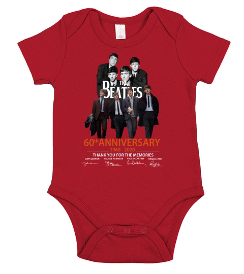 The Beatles 60th Anniversary Thank You For The Memories Short Sleeve Baby One-Piece