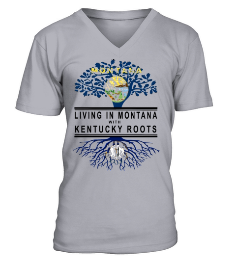 living in montana with kentucky roots america mont Men's V-Neck T-shirt