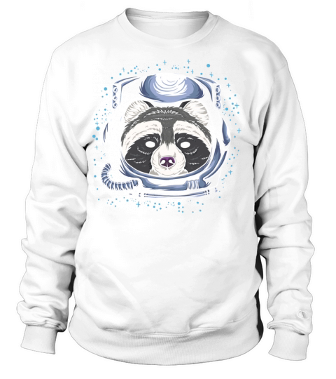 Space Astronaut Raccoon Retro Design Women's Sweatshirt