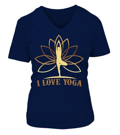 I Love Yoga Shirt Women's V-Neck T-shirt
