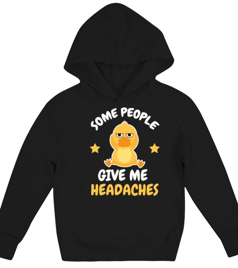 Headache Joke Migraine Parody Duck Kids Hoodie
