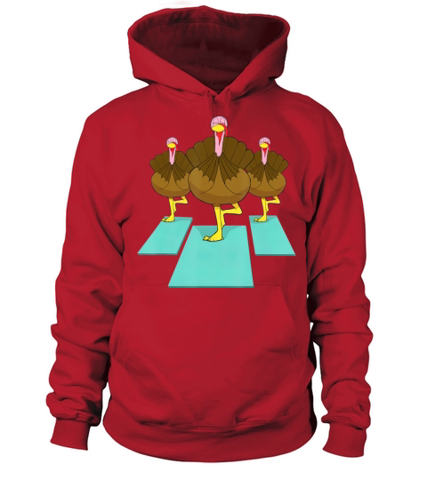 Funny Yoga Turkey Squad Thanksgiving Graphic T Women's Hoodie
