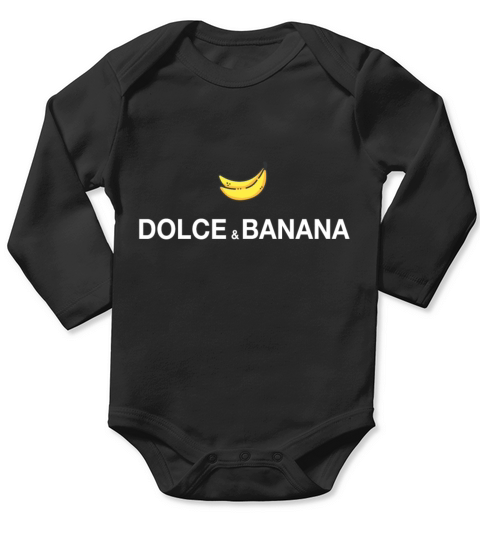 dolce banana fashion Parody joke humor Label sign Long Sleeve Baby One-Piece