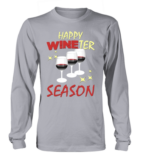 Happy Wineter Season - Funny Glass Of Wine Gift Id Women's Long Sleeve