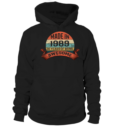 Vintage Made in 1989 TShirt 30th Birthday Gifts 30 Women's Hoodie