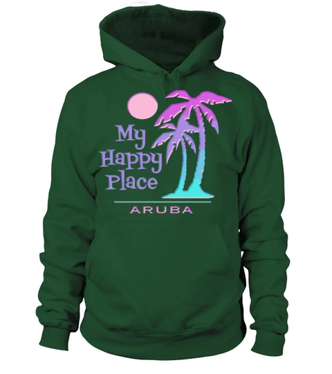 Aruba Souvenir Palm Tree Happy Beach Sun Women's Hoodie