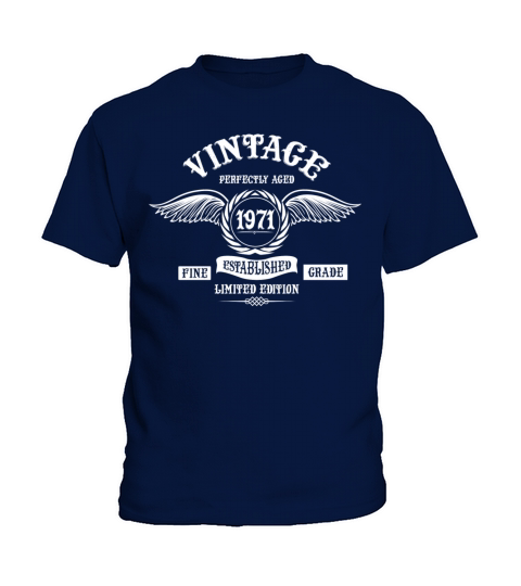 Vintage Perfectly Aged 1971 Kids T-Shirt