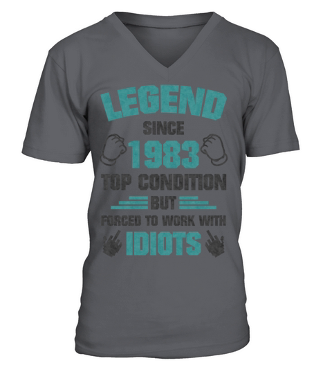 Legends Work Idiots Born 1983 Men's V-Neck T-shirt
