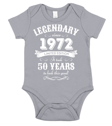 50th Birthday 50 Years Born In 1972 Short Sleeve Baby One-Piece