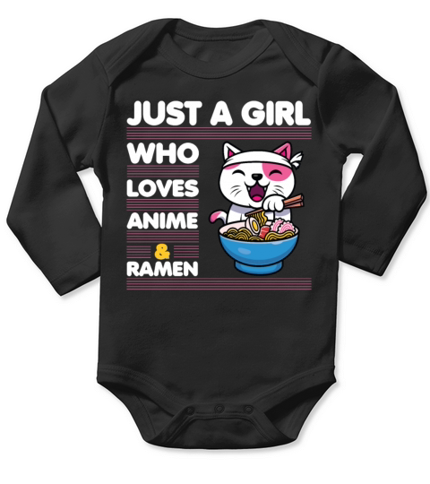 Just A Girl Who Loves Anime Ramen Long Sleeve Baby One-Piece