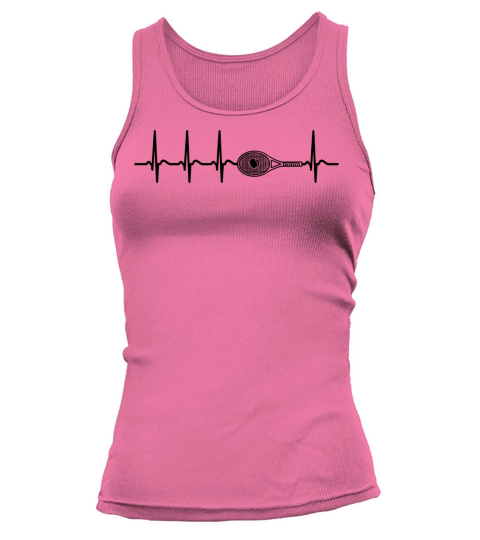 Cool Funny Heart Beating Tennis Player Racket Gift Tank top Woman