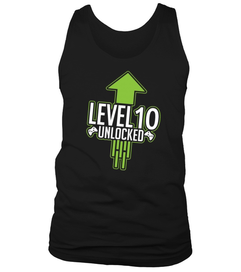 Level 10 Unlocked Video Gamer 10th Birthday Gift Men's Tank Top