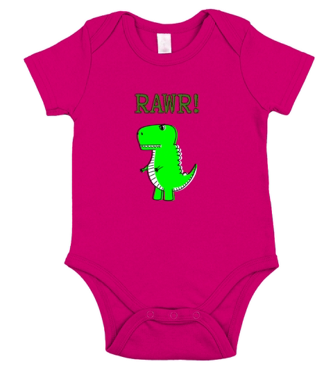 Cute Angry T-Rex RAWR Short Sleeve Baby One-Piece