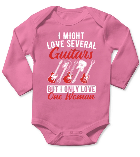 Love One Musician Band Player Guitarist Several Long Sleeve Baby One-Piece