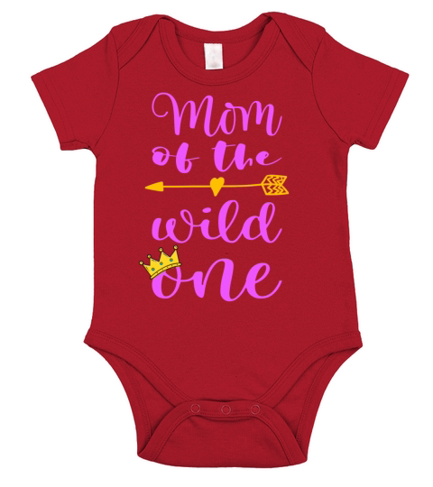 Mom of the wild one birthday shirt for 1st birthda Short Sleeve Baby One-Piece