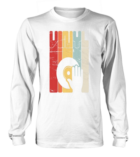 Retro vinyl record turntable Long sleeved Unisex