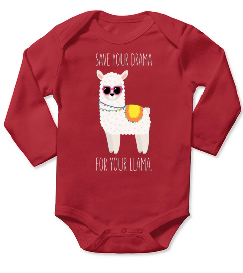 Save your drama for your llama Long Sleeve Baby One-Piece