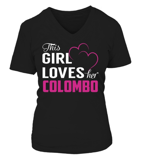 This Girl Loves Her COLOMBO Name Shirts V-neck T-Shirt Woman