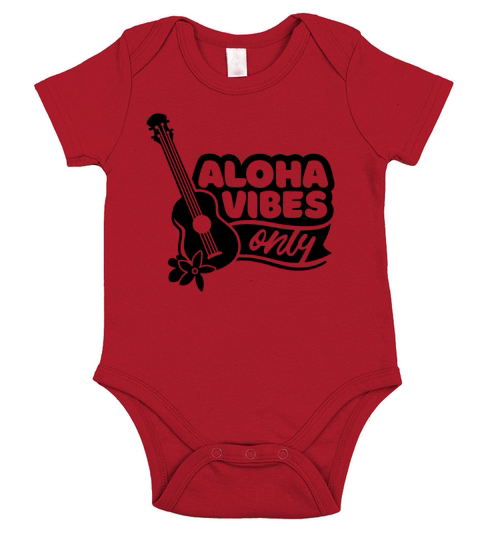 Aloha Vibes Hawaii Island Palm Trees Summer Surfer Short Sleeve Baby One-Piece