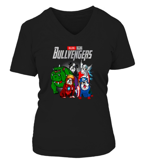 Bulldog Bullvengers V-neck T-Shirt Woman