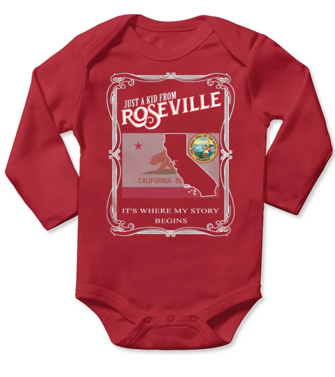 Roseville  - CALIFORNIA Long Sleeve Baby One-Piece