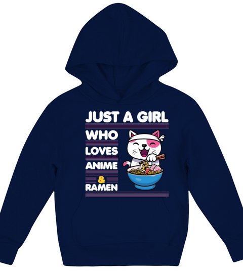 Just A Girl Who Loves Anime Ramen Kids Hoodie
