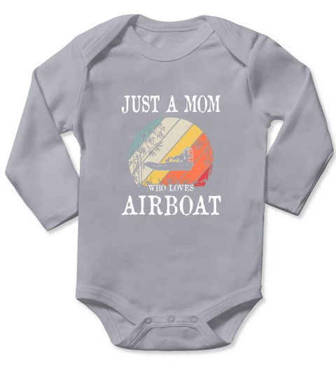 Just A Mom Who Loves Airboat - Ladies Flowy Tank Long Sleeve Baby One-Piece