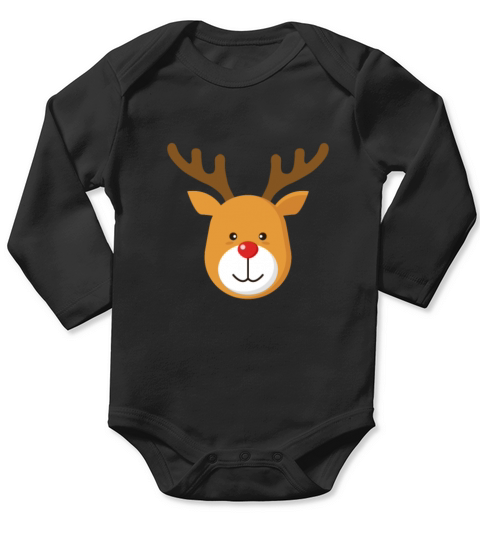 Moose rudolph Long Sleeve Baby One-Piece