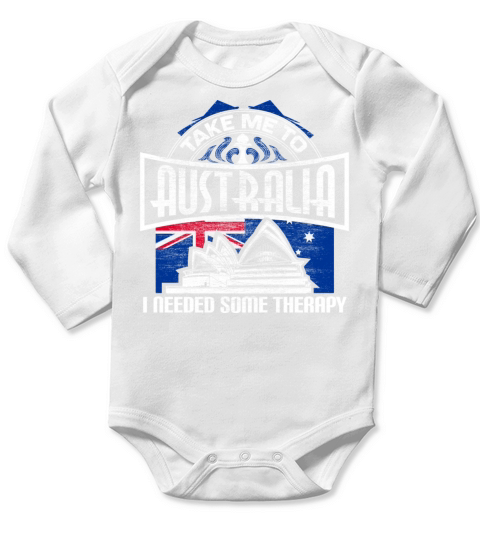 Australia Down Under Country Of Birth Gift Long Sleeve Baby One-Piece