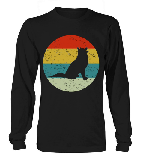 Retro vintage siberian husky Men's Long Sleeve