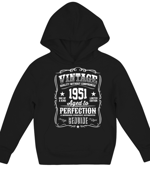 Vintage 1951 Aged to Perfection Kids Hoodie