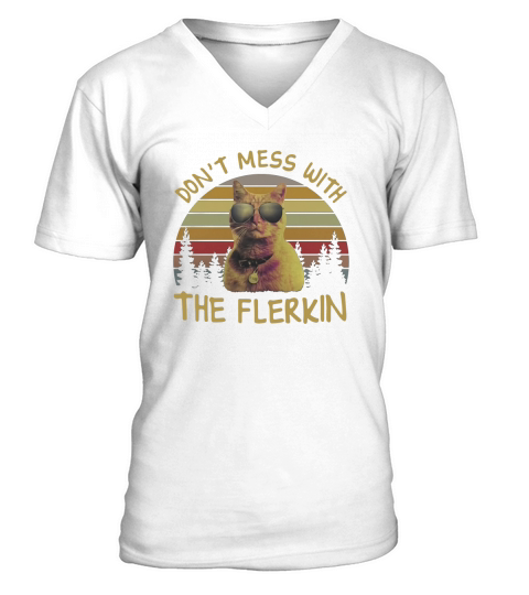 Goose cat the Flerken Whisperer sunset vintage - Ladies Flowy Tank V-Neck T-shirt