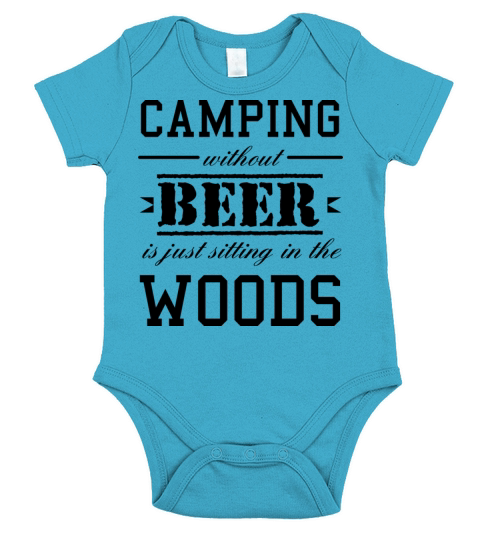 Camping without Beer Short Sleeve Baby One-Piece