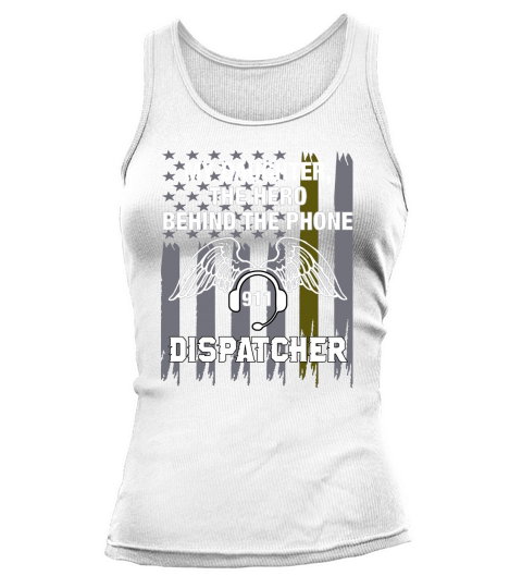 Thin Gold Line Flag Shirt - My daughter is a dispatcher Tank top Woman