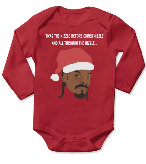 Snoop Dogg Christmas Sweater Hoodie Shirt Long Sleeve Baby One-Piece