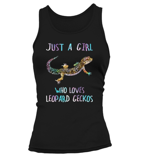 Cute Watercolor Lizard Just A Girl Who Loves Leopard Geckos Tank top Woman