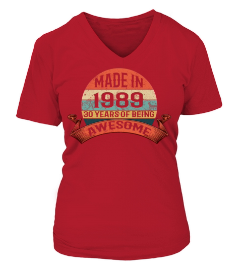 Vintage Made in 1989 TShirt 30th Birthday Gifts 30 Women's V-Neck T-shirt