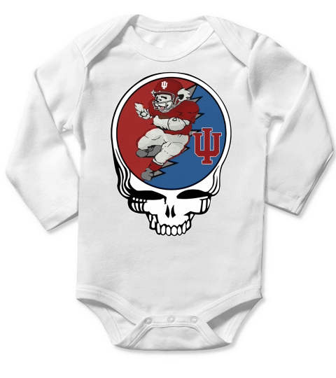 GratefulDead Indiana Hoosiers Long Sleeve Baby One-Piece