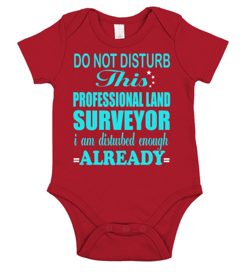 DO NOT DISTURB THIS PROFESSIONAL LAND SURVEYOR Short Sleeve Baby One-Piece
