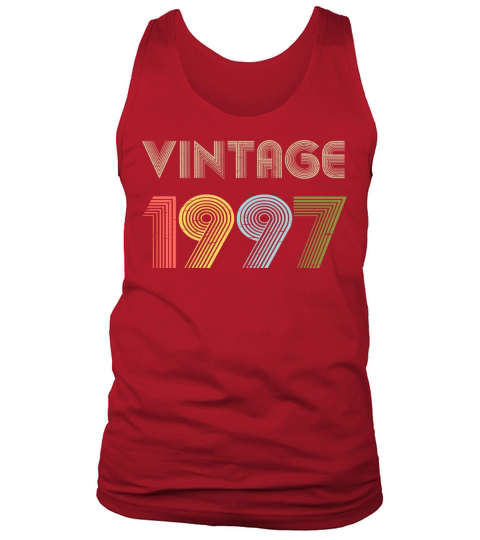 24th Birthday Vintage Shirt Born In 1997 Gift Tee Men's Tank Top