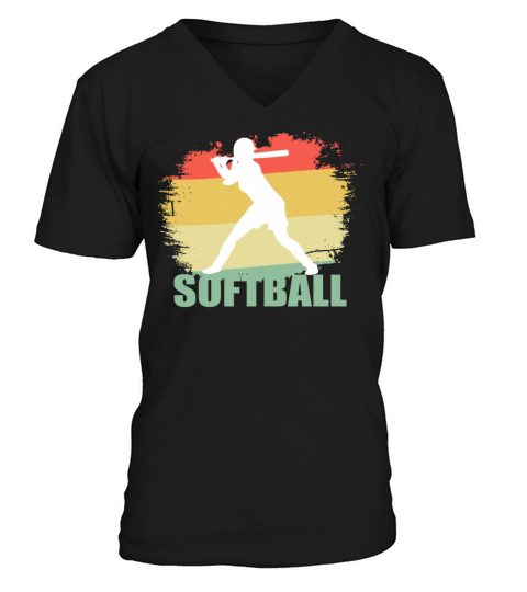Vintage Softball Tshirt V-Neck T-shirt
