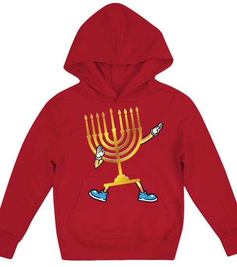 Dabbing Menorah Hanukkah Dancing Chanukah Kids Kids Hoodie